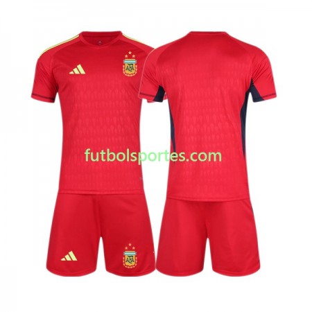 Camiseta Argentina Portero Niño Segunda Equipación Copa Mundo 2022